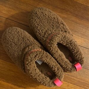 UGG Brown Fuzzy Slippers